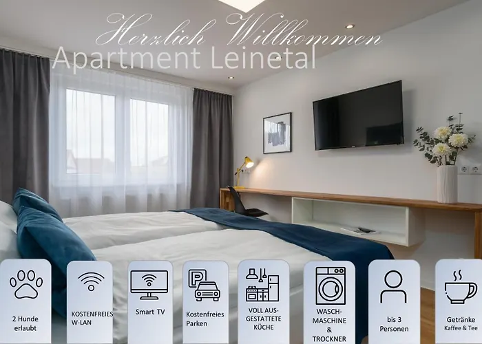 Apartment Leinetal Mit Kamin, Seenaehe, Terrasse